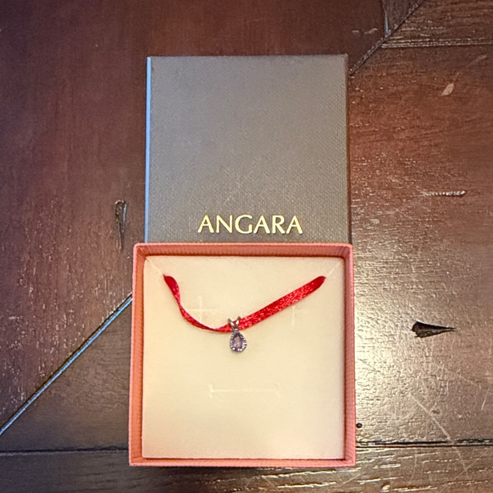 Angara Amethyst Pendant Necklace NWOT